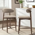 thumbnail image 3 of MALOL Wood Bar Stools, Mid-Century Counter Height Chairs for Kitchen Island, Dining Room– Camel, 3 of 28