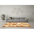 thumbnail image 3 of Ahgly Company Indoor Round Abstract Orange Modern Area Rugs, 6' Round, 3 of 4