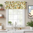 thumbnail image 2 of Curtain Valance for Windows, Country Orange Lemon Leaf Kitchen Valances Rod Pocket Short Curtains, Farmhouse Fruit Botanical Window Valance for Bedroom Bathroom Living room 42x18in, 2 of 9