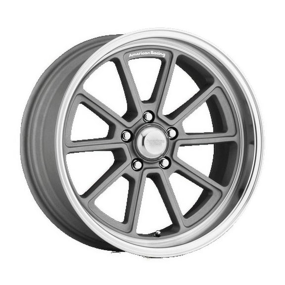 American Racing Vintage Aluminum Rim VN510 DRAFT 18X10in Vintage Silver Diamond Cut Lip Finish, VN51081034400