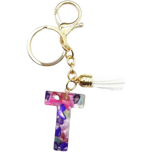 Letter Keychain,26 Letters A-Z Decorative Letter Keychain,Name Keychain for Women Girls Men Teenager Gift
