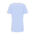thumbnail image 3 of T Shirt Women Short Sleeves V Neck Basic Light Blue Summer Tops Cute Shirts for Women, 3 of 4