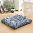 thumbnail image 3 of Boho Style Meditation Mat with Paisley Pattern, Square Floor Pillow for Relaxed Floor Sitting 22 x 22, 3 of 7