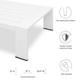 thumbnail image 6 of Modway Tahoe Modern Powder-Coated Aluminum Outdoor Patio Coffee Table in White, 6 of 7