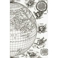 thumbnail image 2 of Durer, Albrecht 11x14 Black Ornate Wood Framed with Double Matting Museum Art Print Titled - Eastern Hemisphere Of The Terrestial Globe 2, 2 of 4