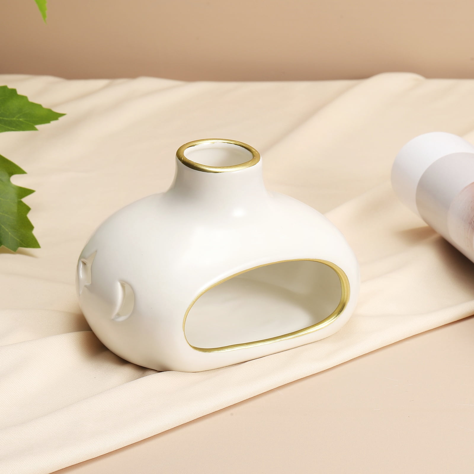 Incense Burner Ceramic Incense Holder Santo Holder Ash Catcher with Cleaning Brush Tweezer Decorative Bowl for Meditation Stick Aromatherapy Yoga Colorful