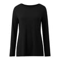 thumbnail image 4 of Womens Fall Tunic Tops Long Sleeve Blouse Loose Fit Tshirt, 4 of 5