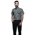 thumbnail image 1 of BESTMAN Chemises Imprimées pour Hommes Manches Courtes Boutonnées Chemise Décontractée en Coton, 1 of 5
