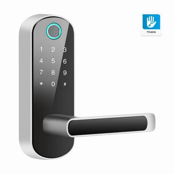 Fingerprint Door Lock,Keyless Entry|Auto Lock|Fingerprint Door Lock for Home Office Apartment Hotel Garage School(Silver)