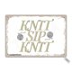 thumbnail image 1 of Espejo de metal retro Knit Sip Knit, decoración para el hogar, cocina, baño, granja, jardín, garaje, tamaño inspirador: 8 x 12 pulgadas, 1 of 4