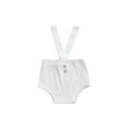 thumbnail image 1 of Xingqing Unisex Newborn Baby Girls Boys Suspender Shorts Overalls Infant Solid Color Ribbed Knitted Summer Clothes, 1 of 7