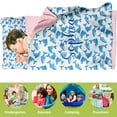 thumbnail image 3 of KAINSY Personalized Toddler Nap Mat, Ocean Theme with Small Blue Dolphins, Custom Name Sleeping Bag Blanket for Boys and Girls, Ideal for Kindergarten, Daycare, Preschool, Home & Travel, 3 of 8