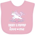 thumbnail image 3 of Inktastic Nanny and Poppop Love Me Unicorn Girls Baby Bib, 3 of 4