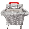 thumbnail image 3 of Funda para asiento de carrito de compras para bebé 2 en 1 impermeable con almohada suave y funda para silla alta (flecha gris), 3 of 5