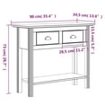 thumbnail image 4 of vidaXL Console Table BODO White 90x34.5x73 cm Solid Wood Pine, 4 of 5