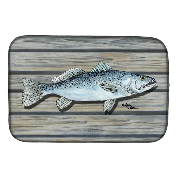 Caroline's Treasures Fish Speckled Trout Dish Drying Mat
