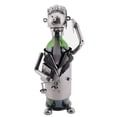 thumbnail image 2 of Wine Bottle Holder Wine Rack in Metal Court Lawyer or Judge Holding Scales of Justice in Silver Kitchen Gift, 2 of 2
