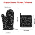 thumbnail image 2 of Black Cat Oven Mitts Pot Holders Set of 4, Kitchen Gloves Potholders Heat Resistant for Chef Baking Cooking Grilling BBQ, 2 of 6