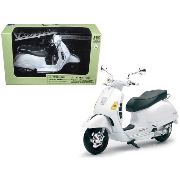 Vespa GTS 300 Super White Motorcycle 1/12 by New Ray