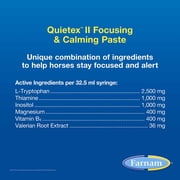 Farnam Quietex II Focusing and Calming Paste for Horses, 32.5 ml syringe