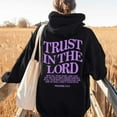 thumbnail image 2 of shqvo Trust In The Lord Graphic Hoodies Christian Faith Sweatshirts For Women Bible Verse Religious Hoodie Pullover Tops Trendy Oversized Long Sleeve Christian Sweatshirts, 2 of 4