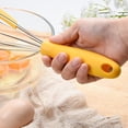 thumbnail image 4 of Silicone Whisk Scraper Combo Stainless Steel Mixing Tool for Kitchen Baking Cooking, Yellow, 4 of 6