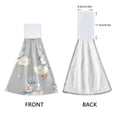 thumbnail image 3 of Haosy 2 Pack Kitchen Wash Cloths with Hanging Loops Absorbent Absorbent Quick Drying Hand Towels, Ducks with Hat and Stars, 3 of 7