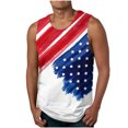 thumbnail image 1 of Hombres Moda Casual Impresión Suéter Cuello Redondo Deportes sin Mangas Tanque, 1 of 4