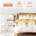 thumbnail image 6 of 3 Piece Yellow Botanical Duvet Cover Set California King,Microfiber Comforter/Quilt Cover with Corner Ties and 2 Pillowcases,Watercolor Spring Eucalyptus Leaves All Season Bedding with Zipper Closure, 6 of 8