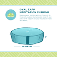 thumbnail image 3 of Organic Buckwheat Hulls Oval XL - 14" x 18" Zafu Meditation Cushion - Tibetan Style Natural Hemp Zen Yoga Pillow for Floor - Made in USA, Blueberry, 3 of 8