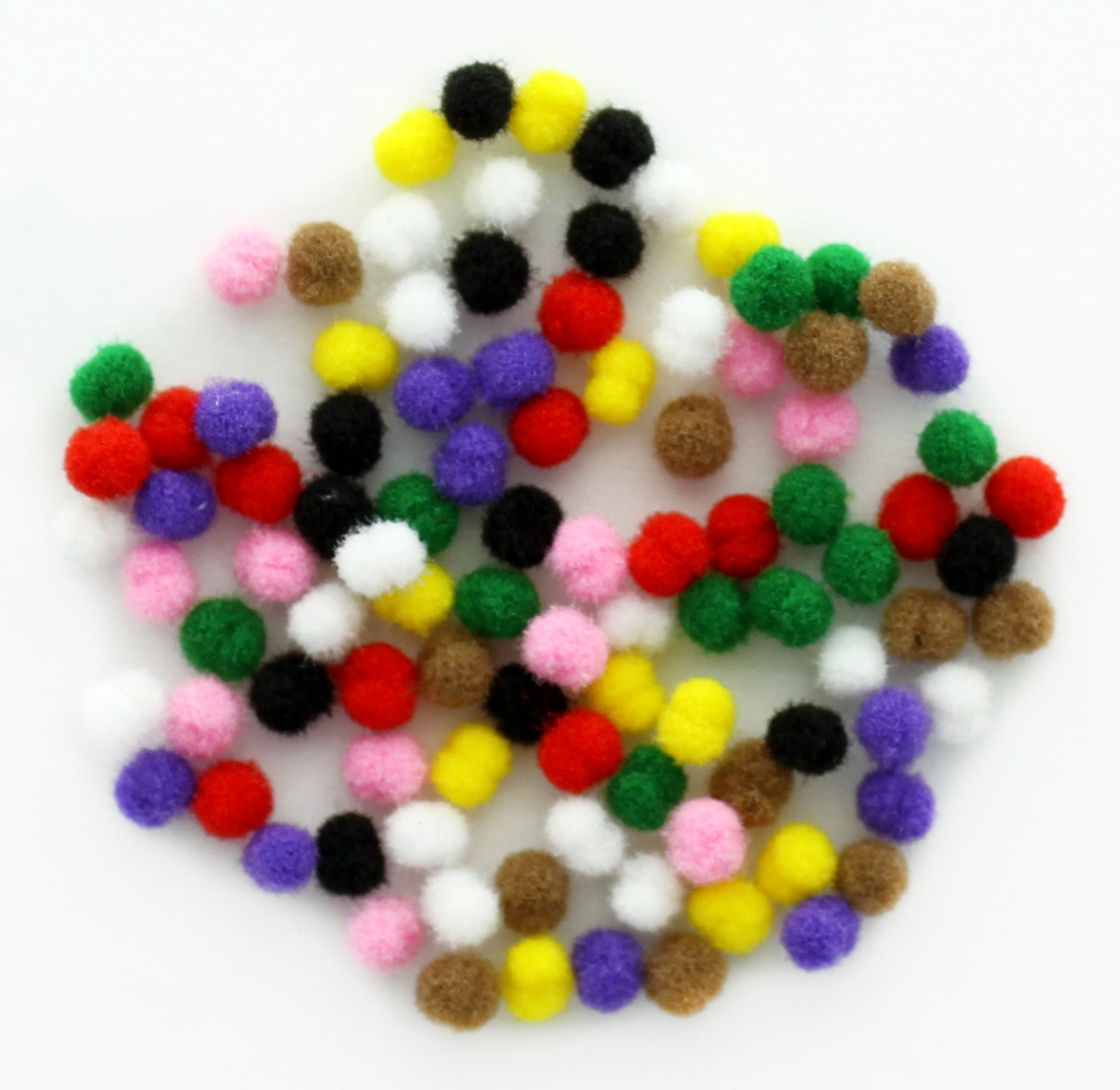 Essentials by Leisure Arts Yarn Pom Poms - Assorted Pastel - 1 to 1.5 -  20 piece pom poms arts and crafts - gray pompoms for crafts - craft pom  poms - puff balls for crafts 