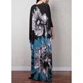 thumbnail image 3 of EDOLYNSA Maxi Kaftan Dresses for Women Moroccan Caftans With Batwing Sleeve Printed Lounge Dress, 3 of 6