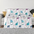 thumbnail image 1 of Fotbe cute winter Gnome Manta de Franela con Estampado, Manta Ultrasuave para Cama, Sofá, Auto, Hipoalergénica y Antibolitas-80"x60", 1 of 6
