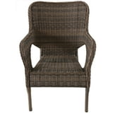 Better Homes and Gardens Camrose Farmhouse Mix and Match Stacking Wicker Chair, Brown - Walmart.com