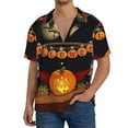 thumbnail image 3 of Honeii 's Halloween Decoration for men's short-sleeved button-up collared shirt featuring a pocket, perfect for beach vacations, and travel adventures., 3 of 5