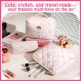 thumbnail image 4 of Bolsa de maquillaje Cozomga acolchada de gran capacidad para viajes, rosa, 3 unidades, 4 of 9
