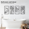 thumbnail image 4 of Decoración de pared Bakovity de metal negro abstracto para mujer, 43 x 22 cm, 4 unidades, 4 of 6