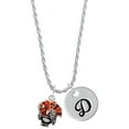 thumbnail image 1 of Delight Jewelry Silvertone Enamel Turkey Silvertone Script Initial Disc - D - Charm Necklace, 20"+3", 1 of 4