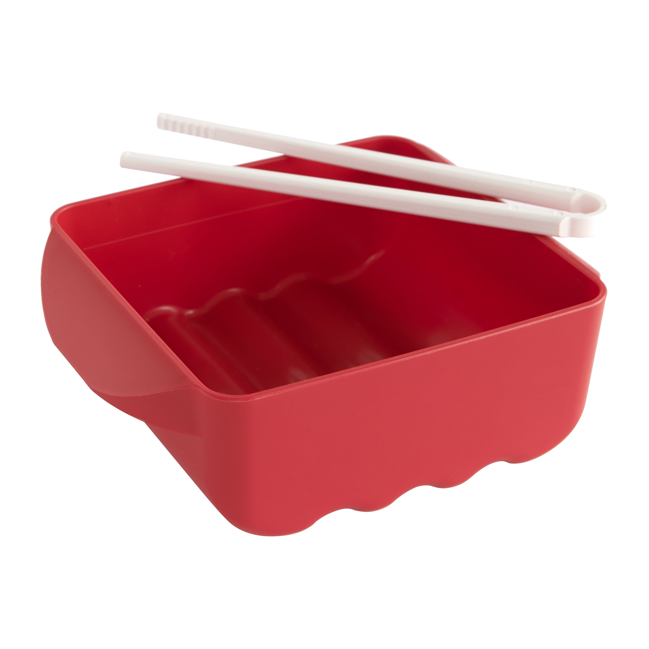 (4 pack) Nordic Ware Microwave Plastic Ramen Rush Cooker with Chopsticks, Red, 7.25" x 5.5" x 2.75"
