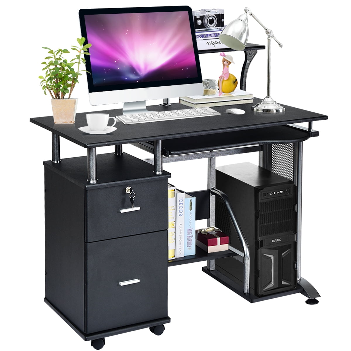 Computer Desk Pc Laptop Table Workstation Office Furniture W Computer Desk Pc Laptop Table