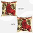 thumbnail image 3 of Haiem Mythical Red Stag Illustration Print Velvet Soft Solid Decorative Square Throw Pillow Covers Set with Elegant Piping Christmas Cushion Case for Sofa Bedroom Car-18"x18", 3 of 8