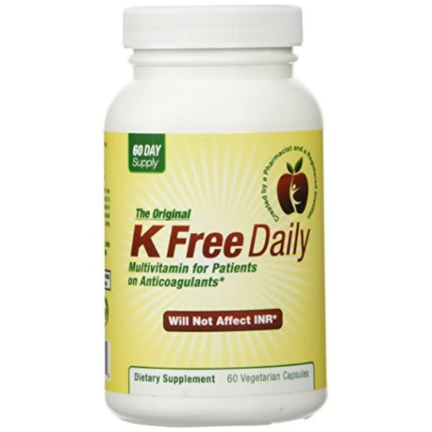 K Free Daily Multivitamin No Vitamin K Safe with Blood Thinners