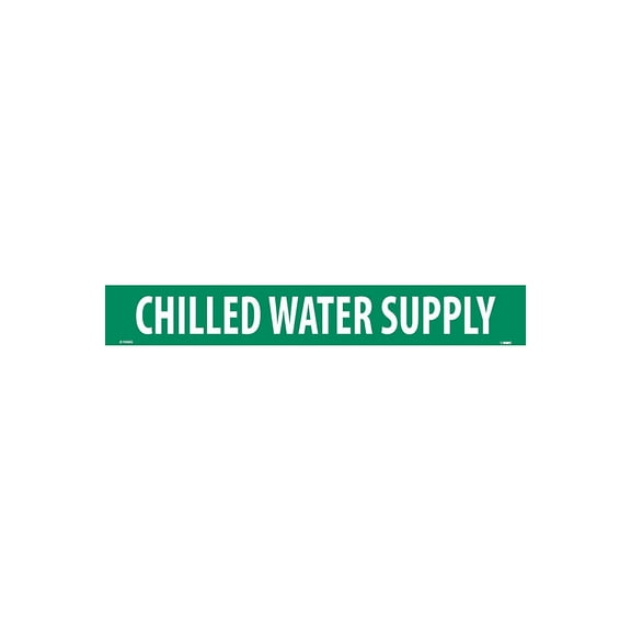 National Marker Pipemarker; Adhesive Vinyl Chilled Water Supply 2X14 1 1/4" Cap Height A1048G