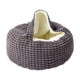 thumbnail image 4 of Small Medium Dog Cat Bed With Blanket Attached Round Calming Hooded Cozy Dog Cat Beds For Small Dogs Soft Cuddler Puppy Pet Bed And Dog Cat Burrow Bed AntiSlip Bottom, 4 of 4