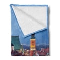 thumbnail image 2 of Polish Soft Flannel Fleece Blanket, Old Town of Warsaw in the Evening Crowded in the Square Center Cityscape Rush Hour, Cozy Plush for Indoor and Outdoor Use, 60" x 80", Multicolor, by Ambesonne, 2 of 5
