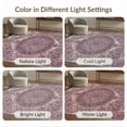 thumbnail image 7 of ODIKA 2'x3' Washable Throw Rug Non-Slip, Low Profile, Flatwoven, Easy Care Purple Vintage Plum Distressed Centerpiece Featuring Intricate Swirled for Hallway, Study Room, 7 of 7