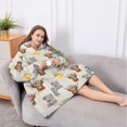 thumbnail image 5 of Oversized Wearable Blanket Hoodie,White Highland Cow Flower Bathtub Pattern Sherpa Blanket Hoodie with Super Pockets,Super Warm Fuzzy Pullover for Women & Men, 5 of 6