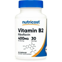 Nutricost Vitamin B2 (Riboflavin) Capsules (400 MG) (30 Capsules)