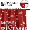 thumbnail image 5 of Christmas Snowflakes Gold Kitchen Curtains Window Curtains and Valances Set 36 Inch, Happy Retro Winter Snow Xmas Red Short Tier Curtain for Kitchen, Merry Christmas Small Kitchen Decor, 5 of 6