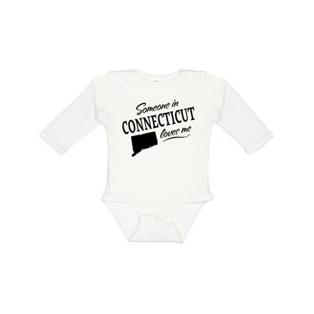 

Inktastic Someone in Connecticut Loves Me Gift Baby Boy or Baby Girl Long Sleeve Bodysuit